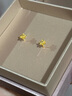 六福珠宝新年礼物 足金栀子花黄金耳钉 计价 GMGTBE0007 约1.06克 实拍图