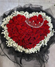 琐拉鲜花速递玫瑰花束求婚生日礼物送女友全国同城花店配送 52朵红玫瑰心形花束 实拍图