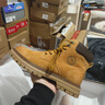 骆驼（CAMEL）王俊凯同款马丁靴高帮秋户外工装大黄靴男 GE122W7757T 金黄 42 实拍图