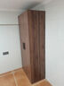 易宝林衣柜现代简约翻开门大衣柜胡桃色板式衣柜卧室家用出租房挂衣柜子 80CM胡桃色丨两门+送货上门 实拍图