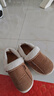 牧童儿童棉拖鞋男冬加绒保暖家居鞋室内软底亲子包跟棉鞋女 栗子棕250 实拍图