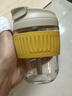 乐扣乐扣（LOCK&LOCK）咖啡杯耐热玻璃水杯子男女学生便携式双饮吸管杯随手杯350ML黄色 实拍图