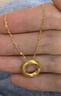 中国黄金（CHINA GOLD）黄金吊坠女足金莫比乌斯环项链生日礼物送女友老婆母亲爱人 【今/次日达】足金吊坠+S925链 实拍图