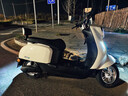 绿源（Luyuan）电动摩托车 M7长续航大动力国民好车续74公里60V5块铅酸电池1000W新国标踏板圣诞元旦奶油白 实拍图