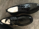 百丽通勤商务皮鞋2025男牛皮褶皱增高休闲鞋A1373AM4 黑色2  40 实拍图