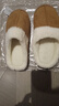 棉拖男棉拖女居家棉拖鞋加绒棉拖鞋男保暖鞋月子鞋女包头拖女 卡其色 38-39 偏小一码 实拍图