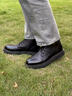 七匹狼高档男鞋冬季加绒马丁靴男款保暖真牛皮防滑鞋加厚百搭男士休闲鞋 黑色 （四季款） 42 (260mm) 【皮鞋码 宽松版型】 实拍图