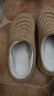 洁丽雅防水棉拖鞋男士秋冬季外穿防滑防臭居家室内加绒保暖全包跟棉鞋女 云褐色 【防水保暖  一鞋两穿】 42-43 【标准码】 实拍图