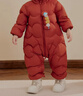 巴拉巴拉童装婴儿连体羽绒服轻薄羽绒服宝宝衣服2025冬装抱衣爬服男童女童 红色糖葫芦-白鸭绒 90 cm-充绒量47g 实拍图