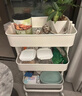 宜家（IKEA）拉斯克家居小推车三层置物架移动茶水桌客厅咖啡桌厨房储物收纳架 【升级款】黑色大号 35*45*77cm 实拍图