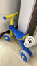 儿童平衡车1-3岁宝宝滑行车溜溜车学步车扭扭车三轮车礼物玩具 清新蓝 升级款 声光音乐+水壶架 实拍图