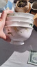 厚秀堂景德镇骨瓷碗碟盘套装家用组合新款陶瓷餐具中式简约饭碗面碗 6英寸高脚面碗（2个）百合花 实拍图