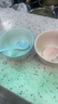 【天天低价】新款釉下彩陶瓷碗餐具套装少女心ins风陶瓷碗勺 【99%人选择】梦幻粉蓝两碗两勺 实拍图