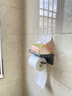 葆氏太空铝卷纸架卫生间纸巾盒免打孔厕所纸巾架洗脸巾置物壁挂卷纸盒 实拍图