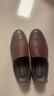 红蜻蜓男鞋秋冬款男士商务皮鞋一脚蹬休闲皮鞋牛皮爸爸鞋男鞋子WTA7742 棕色升级版_偏大1码 44 实拍图