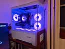 AOCCG393W白色 游戏电脑台式海景房主机箱 双面玻璃/MATX主板/360水冷/9风扇位/上下分仓 实拍图