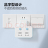 公牛（BULL）转换插头/品字形一转二插座/无线转换插座/电源转换器 适用于卧室、厨房 2位分控开关插座 蓝白 实拍图
