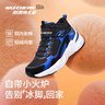 Skechers斯凯奇儿童秋冬休闲男女童二棉鞋轻质加绒保暖靴405222L/302583L 男童/黑色/宝蓝色/BKRY 31 实拍图