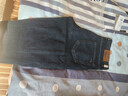 罗蒙（ROMON）男士牛仔裤男秋冬商务休闲裤男弹力直筒男裤厚款深档直筒长裤高腰 深蓝+浅蓝【春秋】 厚款 32 【腰围2尺5建议125-135斤】 实拍图