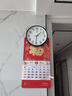 康巴丝（Compas）挂钟客厅2025款简约办公日历钟表石英钟表挂墙时钟 2941黑白直径30cm 实拍图