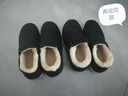 3514保暖羊毛布鞋老人鞋套脚款男士爸爸鞋冬季加厚棉鞋 黑色 42  实拍图