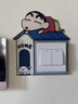 卡通开关边框套贴画厨房卧室客厅灯开关插座墙面开关保护套 蜡笔小新-开关装饰贴 1个装 实拍图