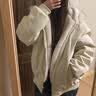 至唯荔枝皮座山雕pu皮仿兔毛绒大毛领棉服25冬季加绒派克服外套潮男女 杏色 XL 【推荐130-145斤】 实拍图