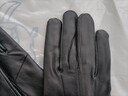 窦驰真皮手套男士女士冬季加绒加厚保暖羊皮手套骑行开车摩托车薄款 羊皮绒里男（加大码） 黑色 实拍图