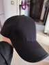 法派帽子大头围显脸小硬顶棒球帽女宽帽檐加大加深鸭舌帽男 黑色 实拍图