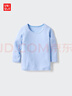 优衣库婴幼儿宝宝HEATTECH棉混纺圆领T恤/长袖保暖衣秋衣478444 10 水粉色 90 实拍图