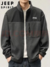 JEEP SPIRIT吉普外套男秋冬季卫衣男装男士摇粒绒休闲开衫抓绒衣服 深灰 XL 实拍图