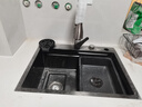 卡莎蒂5.0加厚水槽大单槽厨房水槽304不锈钢洗菜盆一体盆压纹集渣盆四孔 5.0加厚【60*46cm】4孔集渣-满配 实拍图