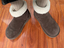 百丽（Belle）复古翻毛靴筒雪地靴女2025冬新简约大头百搭休闲短靴B2960DD5 咖色 37 (235mm) 晒单实拍图
