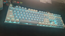 达尔优（dareu）EK815机械合金版键盘 有线键盘  电竞游戏键盘 多键无冲108键单光 女生 白色蓝色 茶轴 实拍图