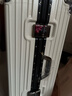 双星（doublestar）行李箱可登机箱次日达男大容量结实耐用拉杆箱旅行箱密码箱皮箱子 白色【铝合金框、密码锁扣】 28英寸 【出国，长途旅行】 实拍图