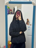 优衣库女装双面穿防风摇粒绒拉链连帽外套户外防水冬季新款479697 479697/09黑色 L 实拍图