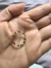 碧玺串珠松紧可调节戒指女小众高级感碎金子小珠子食指戒指环 彩色 1.5克 镀18K碎金子仿碧玺戒指 实拍图