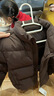 优衣库童装男童女童蓬松羽绒茄克外套夹克羽绒服478148 38 深褐色 130 实拍图