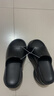 俞兆林厚底凉拖鞋女时尚外穿高跟踩屎感沙滩拖鞋 YG829 黑色  35-36  实拍图
