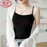 浪莎（LangSha）莫代尔小吊带内搭外穿背心女打底学生无袖背心女 黑色 M 实拍图
