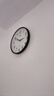 康巴丝（Compas）挂钟客厅 简约静音客厅石英钟表挂墙时钟 c2866 黑色 30.5cm直径 实拍图