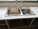 尊驰（ZUNCHI） 卫浴水槽双槽304不锈钢加厚厨房洗菜盆洗菜池洗碗槽 【304不锈钢】81*43加厚双槽+抽拉冷热水龙头 实拍图