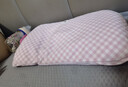 良良婴儿枕头宝宝0-1-3岁定型枕新生儿童护型枕粉格1.0版本(单枕套) 实拍图