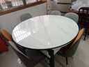 晨巢 岩板餐桌 实木餐桌椅组合现代简约可伸缩折叠吃饭桌子餐厅家具 黑白框架亮光雪山白-111皮椅 1.35米一桌六椅-12MM岩板厚度 实拍图