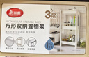 美丽雅厨房置物架多功能落地多层收纳架书架零食架三层床头卧室厨房用具 实拍图