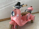 HIMEILI儿童电动摩托车可坐双人遥控三轮车1-6岁男女孩宝宝可驾驶玩具车 粉色双驱+12V升级电+软座+遥控 实拍图