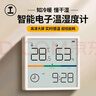 绿林温湿度计室内家用高颜值86盒时钟创意装饰婴儿房湿度表高清超大屏 实拍图
