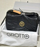 GROTTO个乐黑石包经典大容量植鞣绵羊皮单肩斜挎通勤软包男女款新年礼物 黑石M（金标） 实拍图