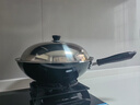 苏泊尔（SUPOR） 铁锅炒锅防锈圆底炒菜锅家用老式尖底搪瓷煤气灶燃气适用 含锅盖【建议5-7人使用】 36cm 实拍图
