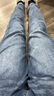 真维斯（Jeanswest）王一博代言牛仔裤男秋冬新款天丝舒适修身直筒高端潮牌休闲裤子男 蓝灰【天丝厚款】 30 码(2尺3) 【建议110-120斤】 实拍图